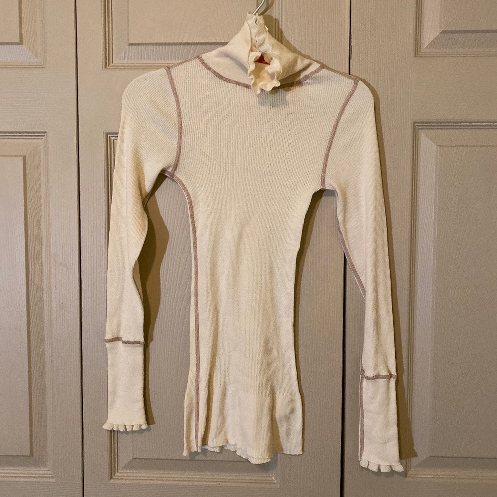 Free People | White Thermal Turtleneck | Size S
